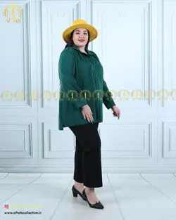 شومیز مجلسی جلو گیپور سایزبزرگ 4651