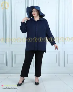 شومیز مجلسی جلو گیپور سایزبزرگ 4651