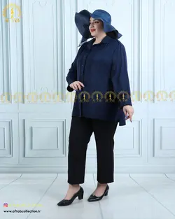 شومیز مجلسی جلو گیپور سایزبزرگ 4651