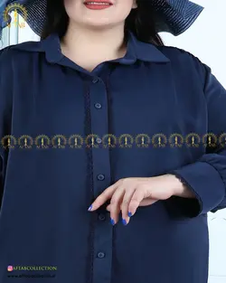 شومیز مجلسی جلو گیپور سایزبزرگ 4651