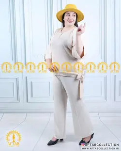 شومیز پایین گره طرحدار سایزبزرگ 4822