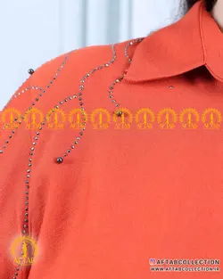 شومیز سرشانه نگین سایزبزرگ 4825