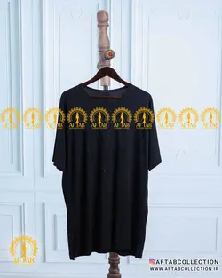 تیشرت مشکی نگین برگی سایزبزرگ 4850