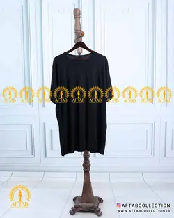 تیشرت مشکی نگین برگی سایزبزرگ 4850