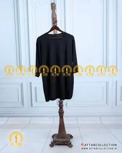 تیشرت مشکی نگین برگی سایزبزرگ 4850