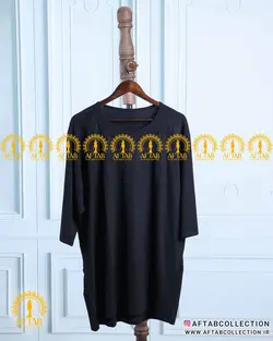 تیشرت مشکی نگین برگی سایزبزرگ 4850