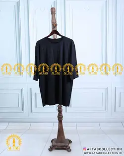 تیشرت مشکی نگین برگی سایزبزرگ 4850