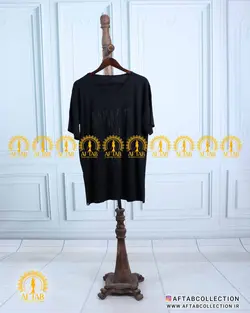 تیشرت مشکی نگین برگی سایزبزرگ 4850