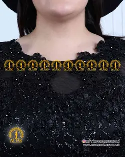 پیراهن مجلسی حریر گیپور سایزبزرگ 4839