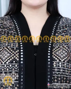 مانتو کتی پولک آیینه کاری سایزبزرگ 4857