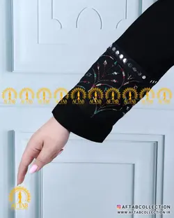 مانتو کتی پولک آیینه کاری سایزبزرگ 4857