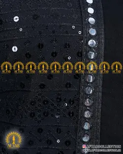 مانتو کتی پولک آیینه کاری سایزبزرگ 4857