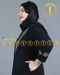 مانتو گلدوزی کریشه مشکی