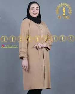 مانتو ابروبادی پلیسه دوزی سایز بزرگ