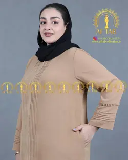 مانتو ابروبادی پلیسه دوزی سایز بزرگ