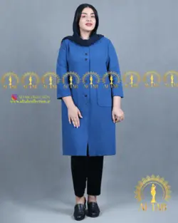 مانتو لنین جفت دکمه سایز بزرگ