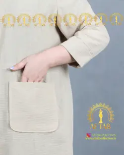 مانتو لنین جفت دکمه سایز بزرگ