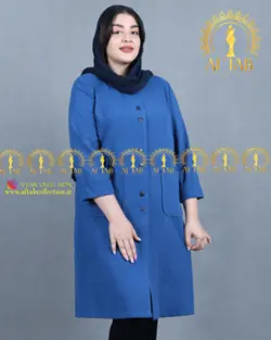 مانتو لنین جفت دکمه سایز بزرگ