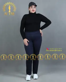 شلوار کتان کمرکش سایز بزرگ