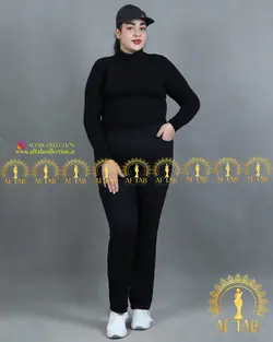 شلوار کتان کمرکش سایز بزرگ