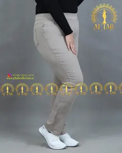 شلوار کتان کمرکش سایز بزرگ