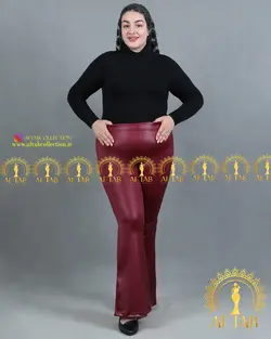 شلوارچرم دمپا گشاد سایز بزرگ