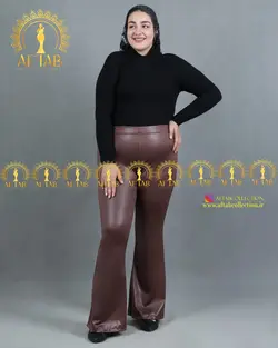 شلوارچرم دمپا گشاد سایز بزرگ