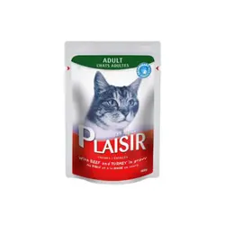 پوچ گربه پلازیر با طعم گوشت گاو و بوقلمون _ Plaisir