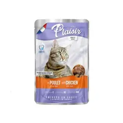 پوچ گربه پلازیر با طعم مرغ _ Plaisir