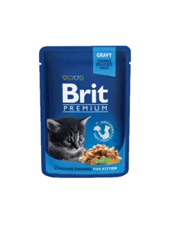 پوچ گربه بریت مدل Brit _ chicken chunks for kitten