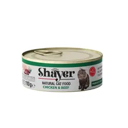 کنسرو گربه شایر با طعم مرغ و گوشت گاو _ Shayer