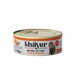 کنسرو گربه شایر با طعم تن و کدو حلوایی _ Shayer