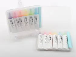 هایلایتر طرح خمیر دندان بسته 6 عددی