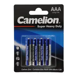 باتری 4 تایی نیم قلمی Camelion Long Life AAA پکدار