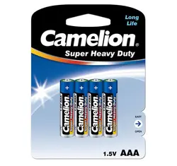 باتری 4 تایی نیم قلمی Camelion Long Life AAA پکدار