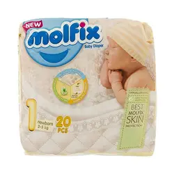 پوشک کودک مولفیکس سایز 1 - 20 عددی