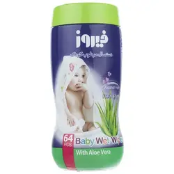 دستمال مرطوب کودک فیروز بسته 64 عددی
