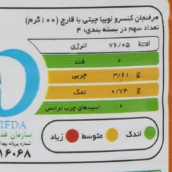 کنسرو لوبیا چیتی با قارچ دلپذیر - 420 گرم