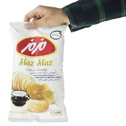 چیپس برگه سیب زمینی با طعم ماست موسیر مزمز - 60 گرم