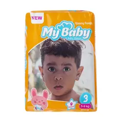 پوشک بچه مای بیبی کد 01 سایز 3 - 9 عددی