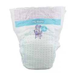پوشک مای بیبی آبی سری مهربان با پوست سایز 4 - 34 عددی
