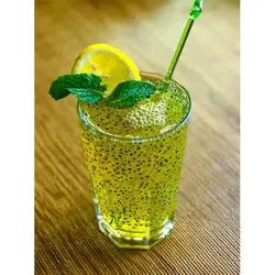 نوشیدنی تخم ریحان با طعم موهیتو پروگلدن مقدار 360 میلی لیتر