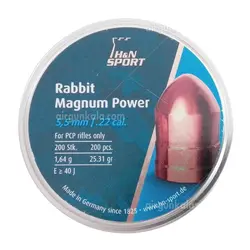 خرید ساچمه تفنگ بادی اچ اند ان ربیت مگنوم پاور 5.5|200|25.31 | H&N Rabbit Magnum Power | ایرگان کالا