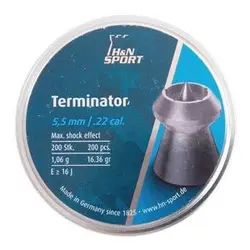 خرید ساچمه تفنگ بادی اچ اند ان ترمیناتور 5.5|200|16.36 | H&N Terminator | ایرگان کالا