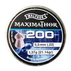 خرید ساچمه تفنگ بادی والتر ماکسیماتور 5.5|200|21.14 | Walther Maximathor Pellets | ایرگان کالا
