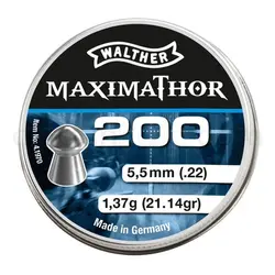خرید ساچمه تفنگ بادی والتر ماکسیماتور 5.5|200|21.14 | Walther Maximathor Pellets | ایرگان کالا