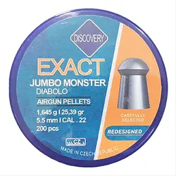 خرید ساچمه دیسکاوری اگزکت جامبو مانستر دیابلو 5.5|200|25.39 | Discovery Exact Jumbo Monster Diabolo | ایرگان کالا