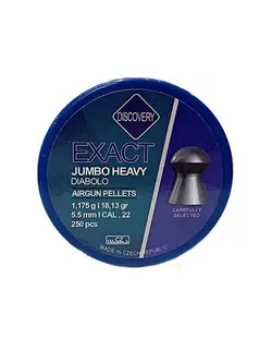 خرید ساچمه دیسکاوری اگزکت جامبو هیوی 5.5|250|18.13 | Discovery Exact Jumbo Heavy Diabolo | ایرگان کالا