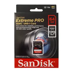 کارت حافظه Sandisk SD 64 GB 170 MB/S 633X