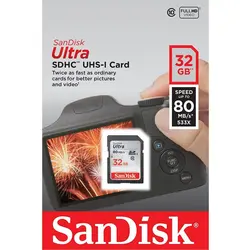 کارت حافظه سنديسک Sandisk 32GB Ultra SDHC UHS-I 90MB/s Memory Card